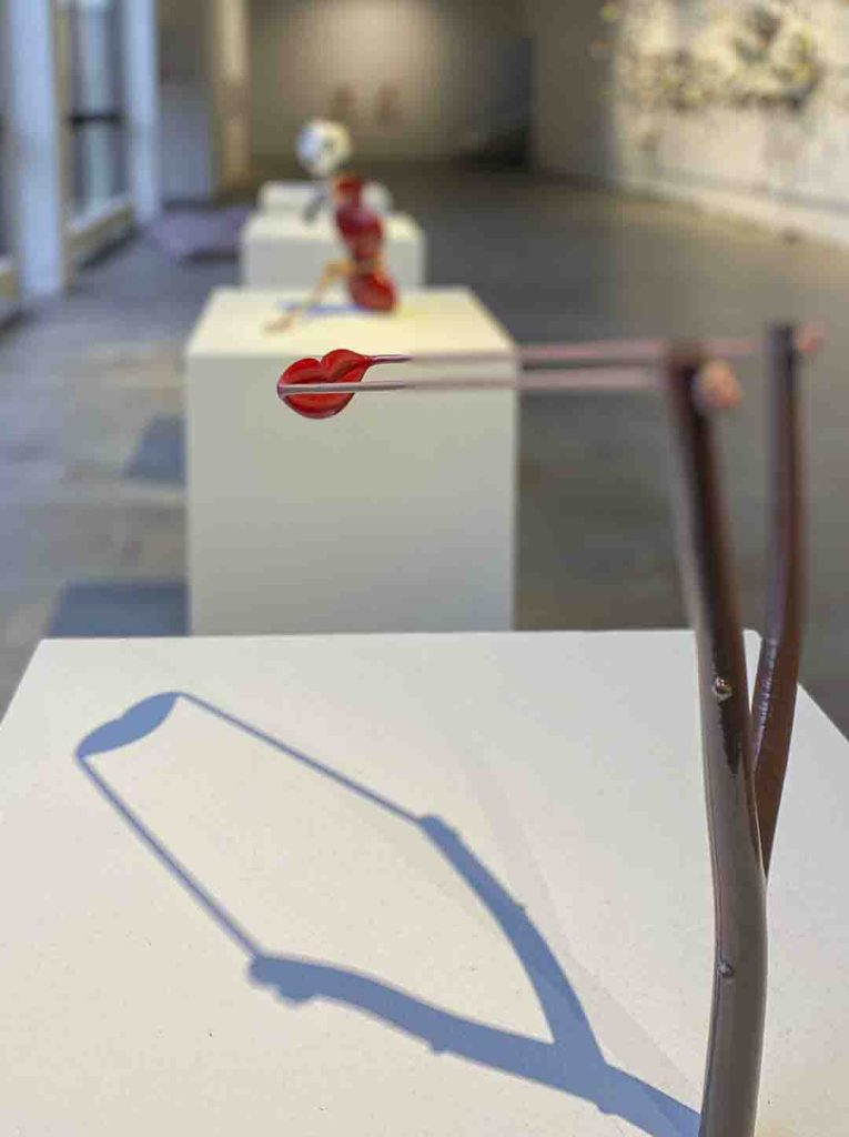 Iiu Susirajan valokuvateos "Fast Kiss, 2023", jossa on punaiset huulet.